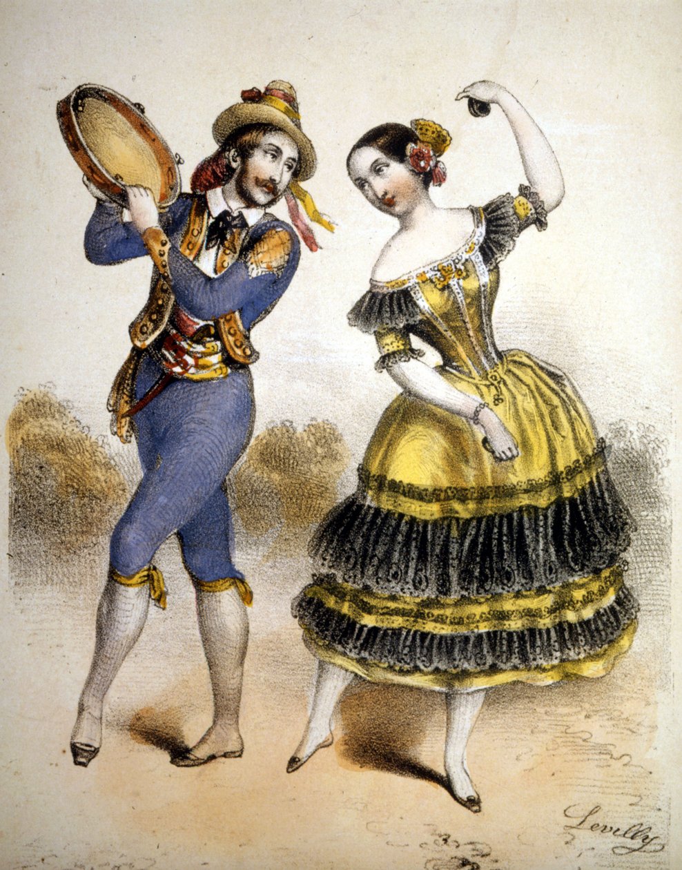 Bolero. Grawerowanie około 1850 roku. autorstwa Unknown artist