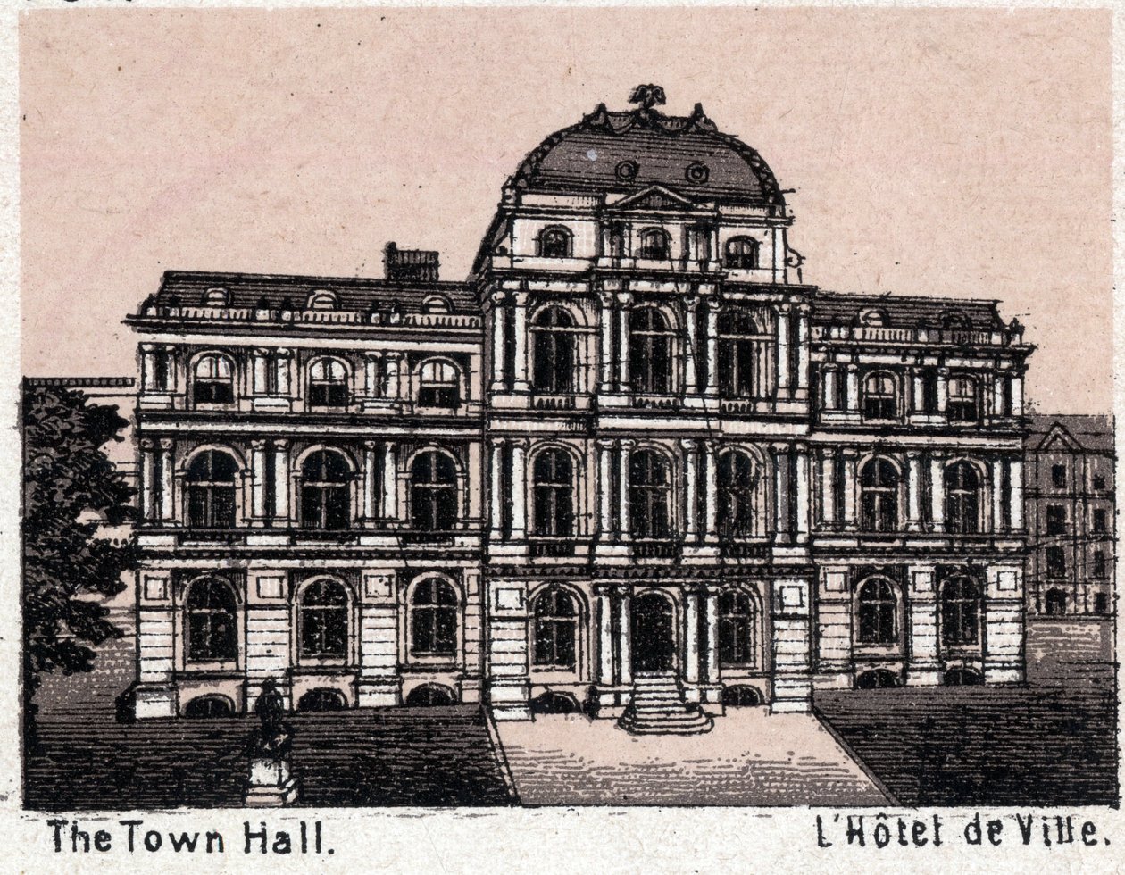 Boston, Stany Zjednoczone: widok na ratusz. w „” Świat ilustruje 168 odsłon”” Niedatowany (koniec XIX wieku) autorstwa Unknown artist