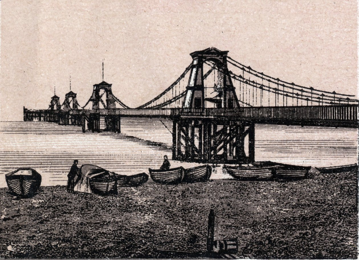 Brighton, Anglia: widok na molo Chain. w „” Świat ilustruje 168 odsłon”” Niedatowany (koniec XIX wieku) autorstwa Unknown artist