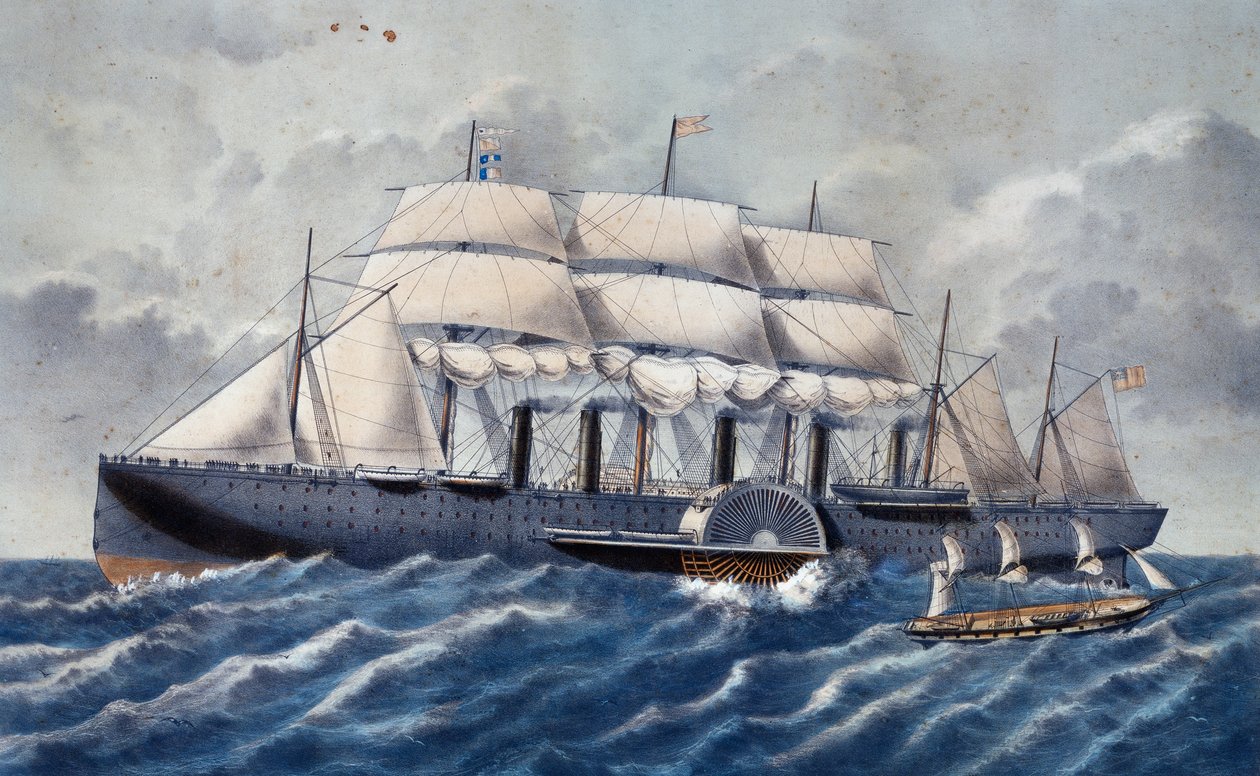 Brytyjski parowiec Great Eastern autorstwa Unknown artist