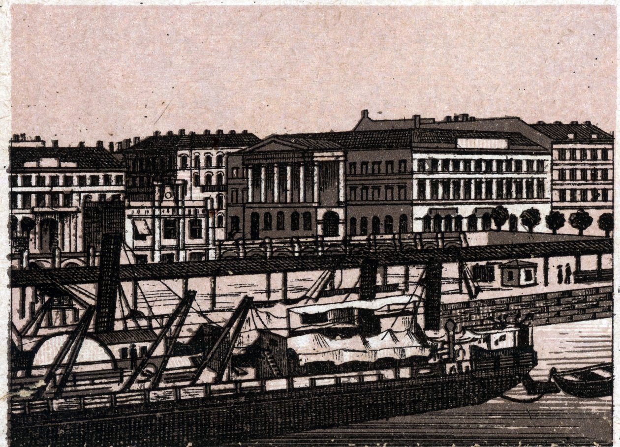 Budapeszt, Węgry: widok na nabrzeże Dunaju. w „” Świat ilustruje 168 odsłon”” Niedatowany (koniec XIX wieku) autorstwa Unknown artist