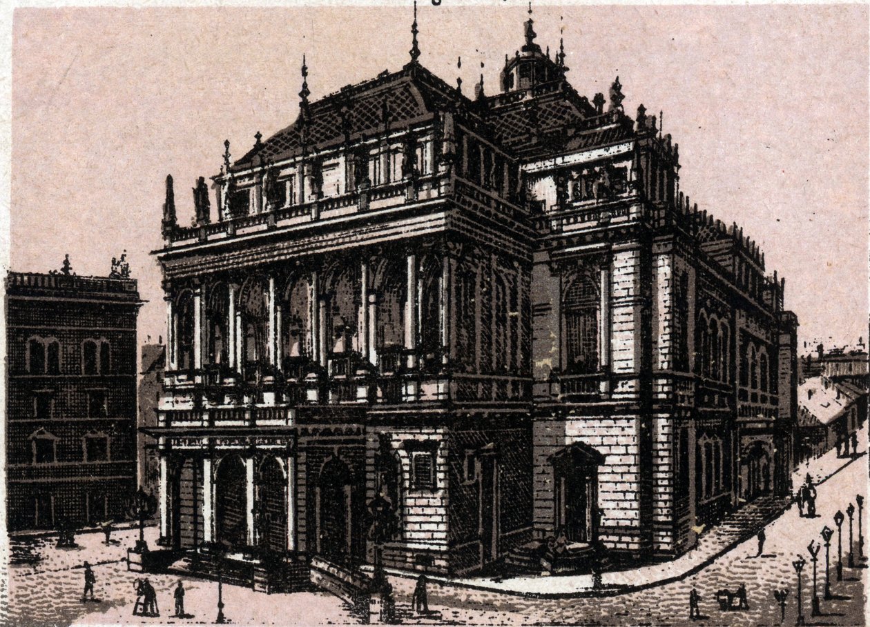 Budapeszt, Węgry: widok na magyar kiralyi operahaz (opera). w „” Świat ilustruje 168 odsłon”” Niedatowany (koniec XIX wieku) autorstwa Unknown artist