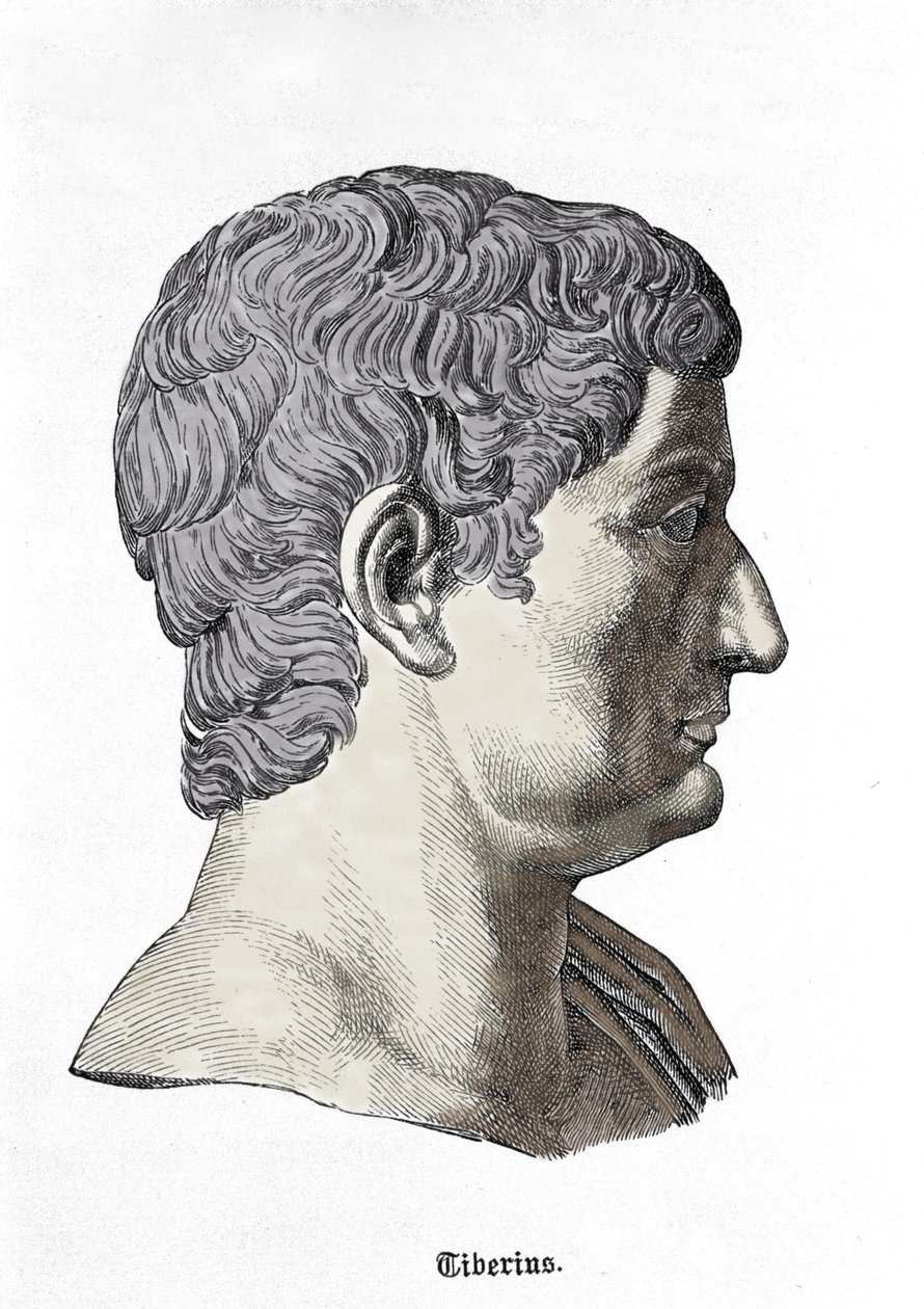Popiersie Tyberiusza (42 pne - 37 ne). autorstwa Unknown artist