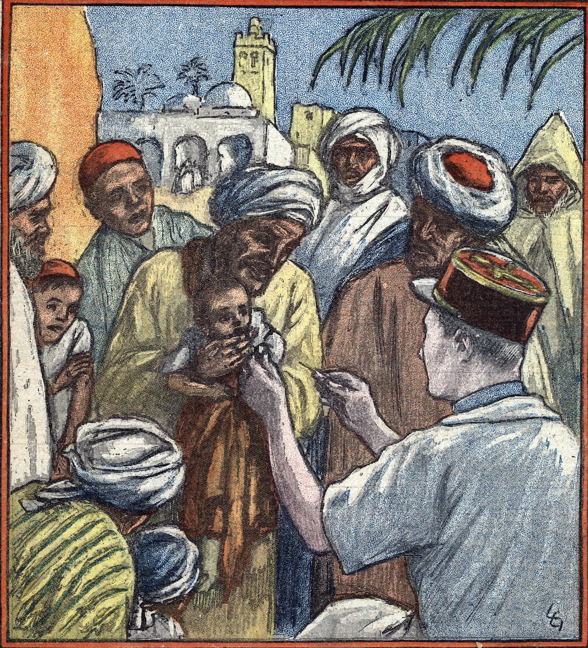 Kampania w Maroku: "Seance de vaccination par les troupes de l