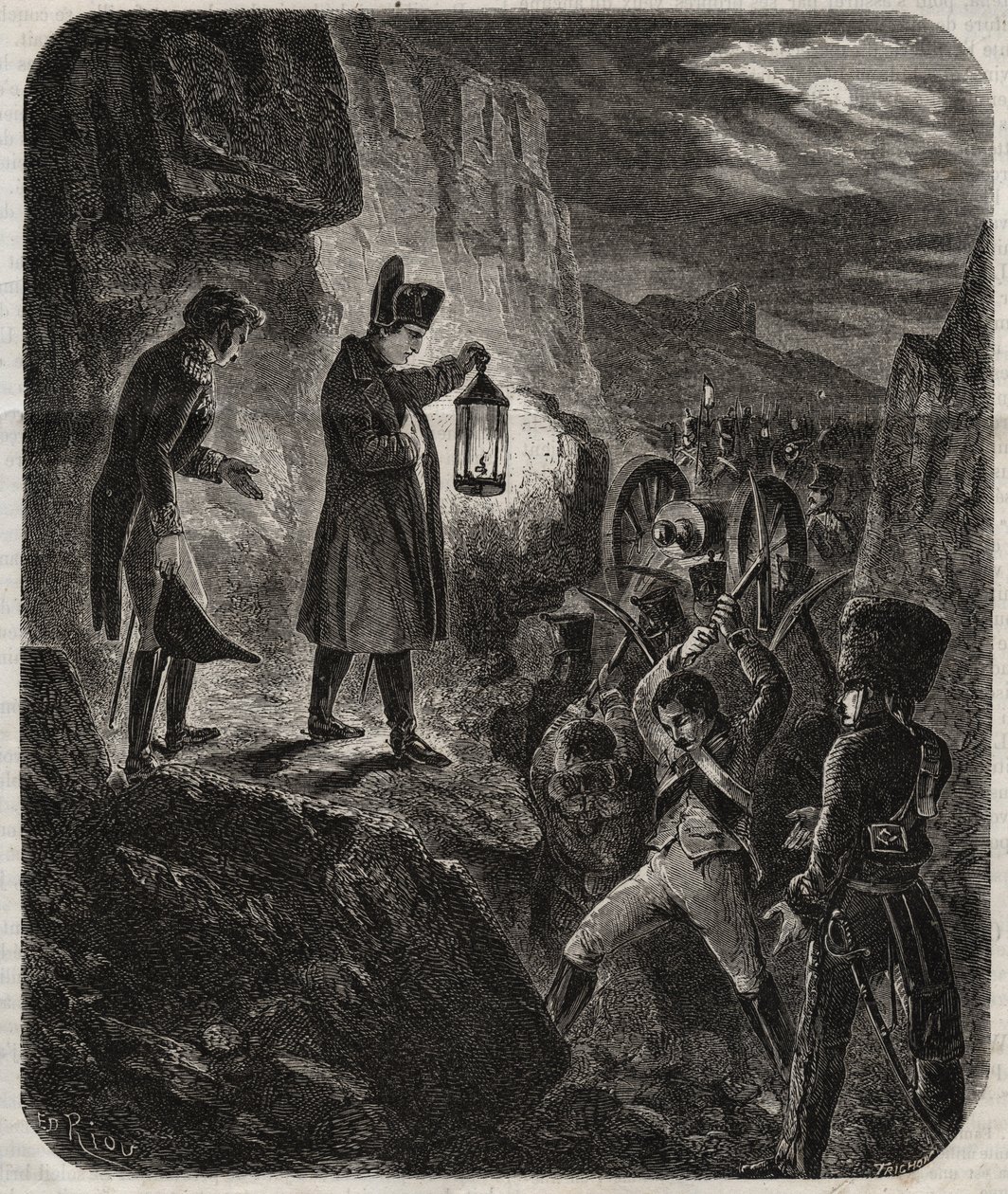 Kampania prusko-polska: Cesarz Napoleon I (1769-1821) w przededniu bitwy pod Ieną i Auerstaedt 14.10.1805 - Cesarz Napoleon I w nocy przed bitwą pod Jeną-Auerstedt (Jena Auerstedt) przeciwko wojskom pruskim 14 października 1805 r. - Nap autorstwa Unknown artist
