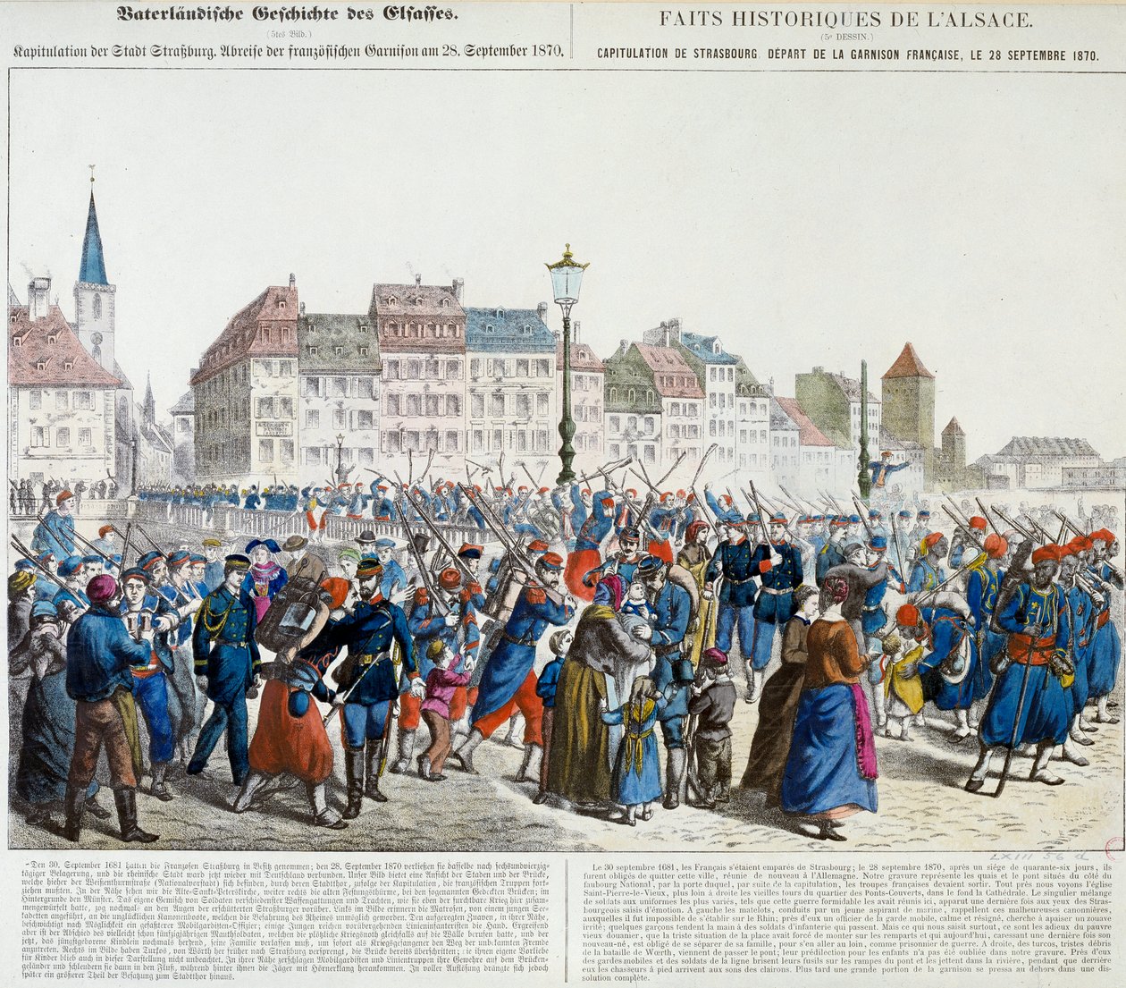Kapitulacja Strasburga i odejście garnizonu francuskiego, 28 września 1870 r autorstwa Unknown artist