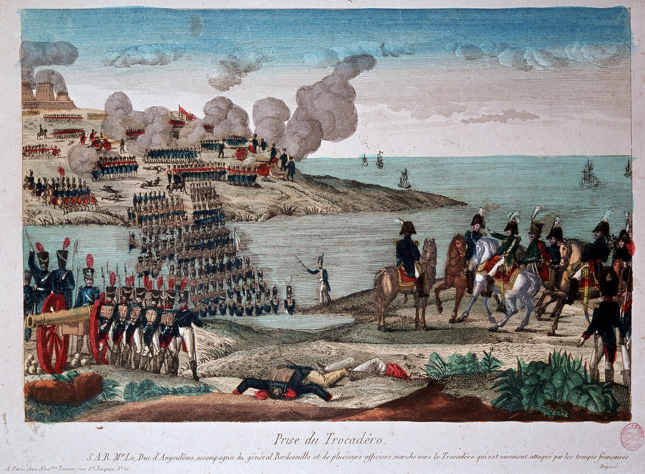 Zdobycie Trocadero przez Francuzów autorstwa Unknown artist
