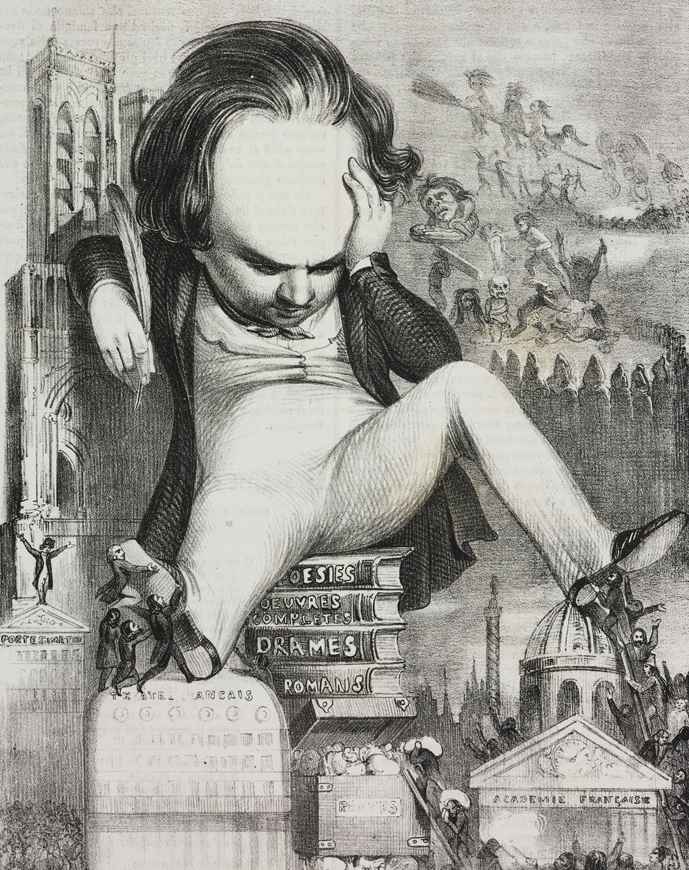 Karykatura Victora Hugo (1802-1885) autorstwa Unknown artist