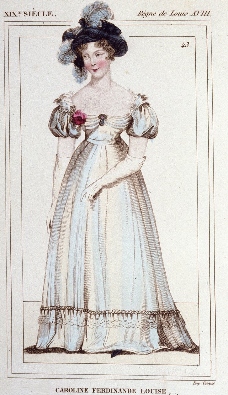 Caroline Ferdinande Louise z Neapolu, księżna Berry (1798–1870). Żona księcia Berry. Grawerowanie z 1830 roku. autorstwa Unknown artist