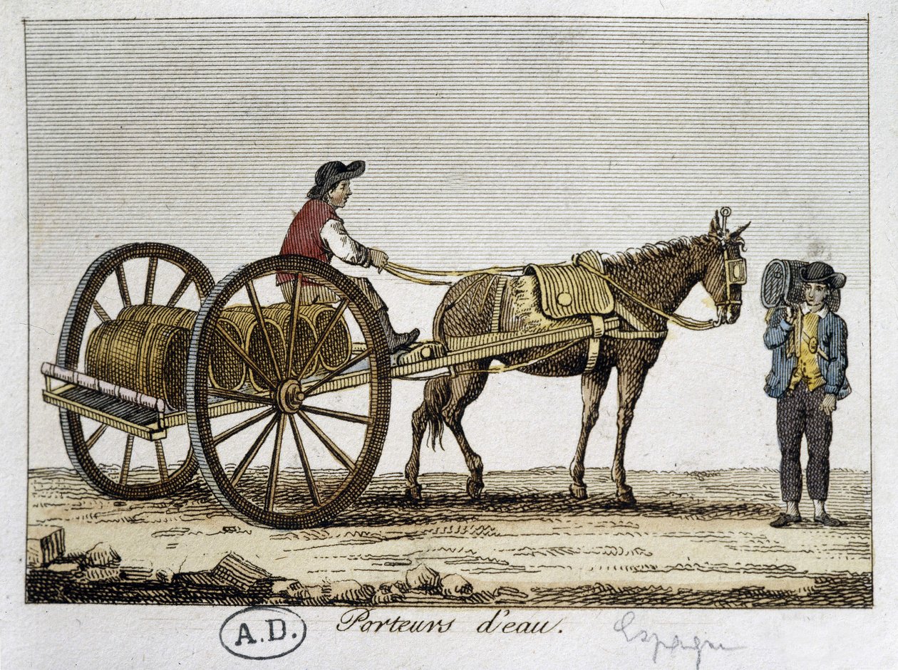 Wózek i wodniak w Hiszpanii - XIX wiek autorstwa Unknown artist