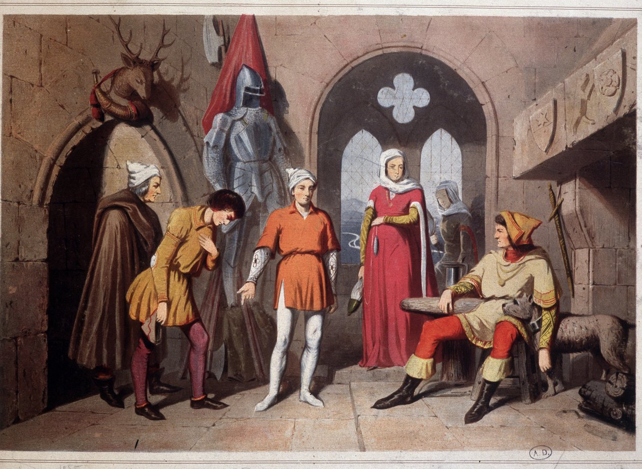 Wnętrze zamku w Wogezach, Strasburg autorstwa Unknown artist