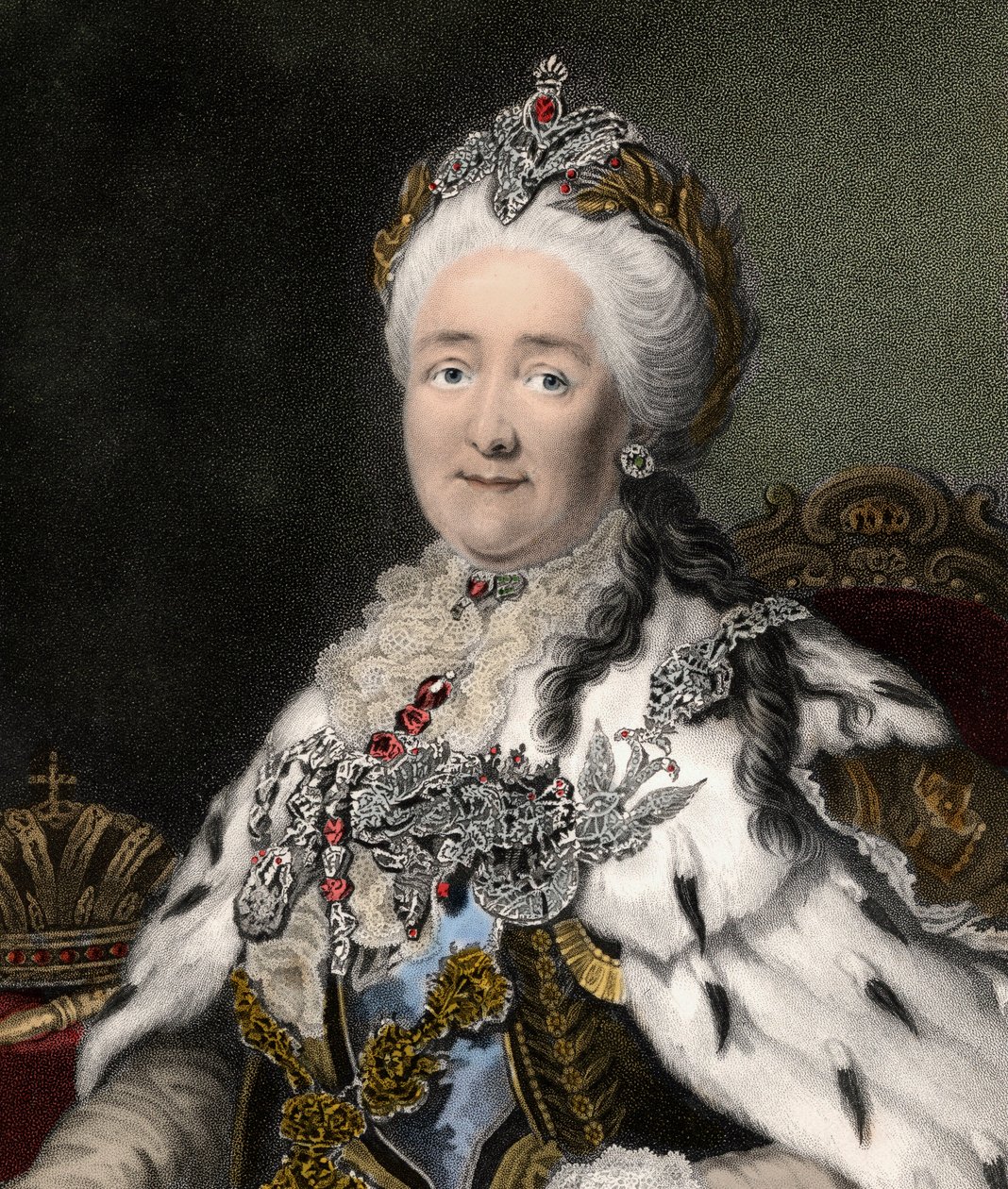Katarzyna II Wielka 1729-1796 - rycina - XIX wiek autorstwa Unknown artist