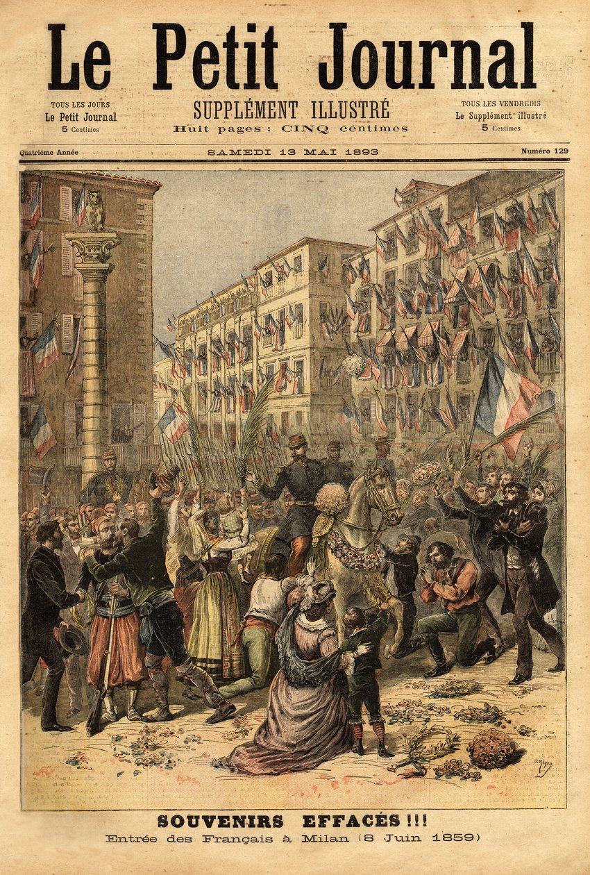 Uroczystość wkroczenia wojsk napoleońskich w Mediolanie 8 czerwca autorstwa Unknown artist
