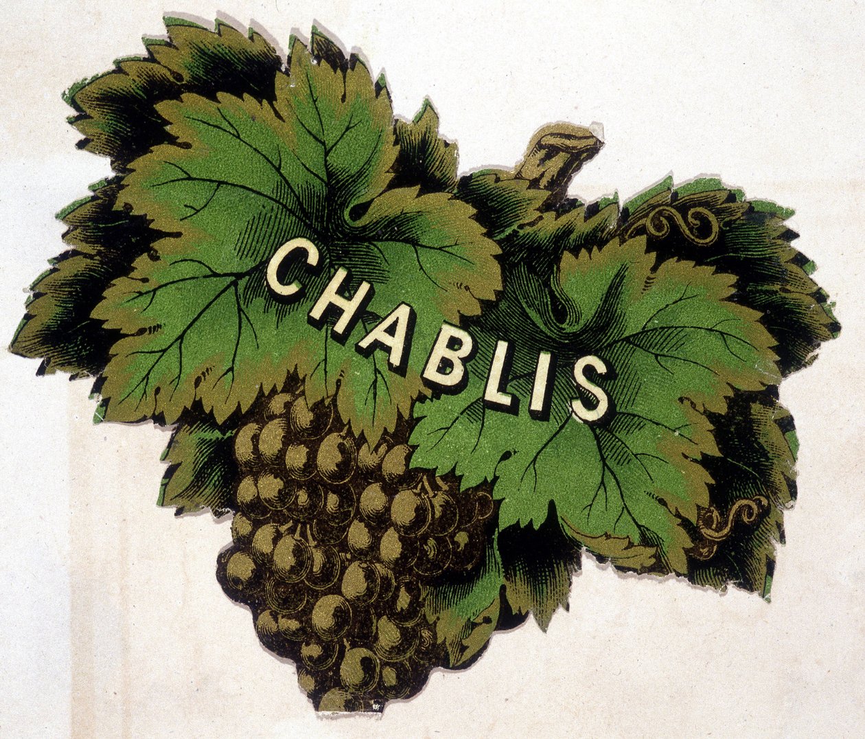 Etykieta Chablis. Chromolitografia, b.d. autorstwa Unknown artist