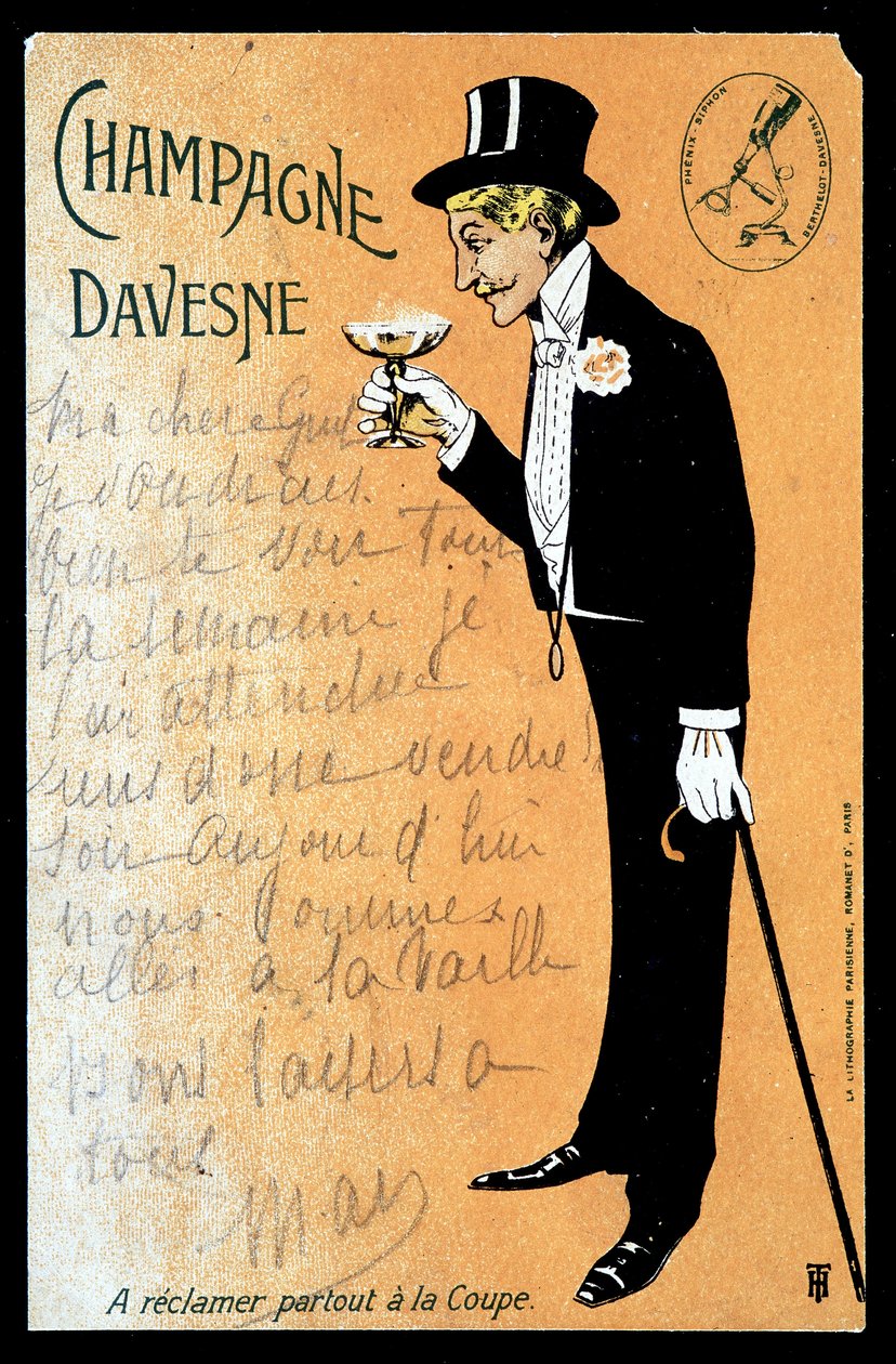 Champagne Davesne, początek XX wieku autorstwa Unknown Artist