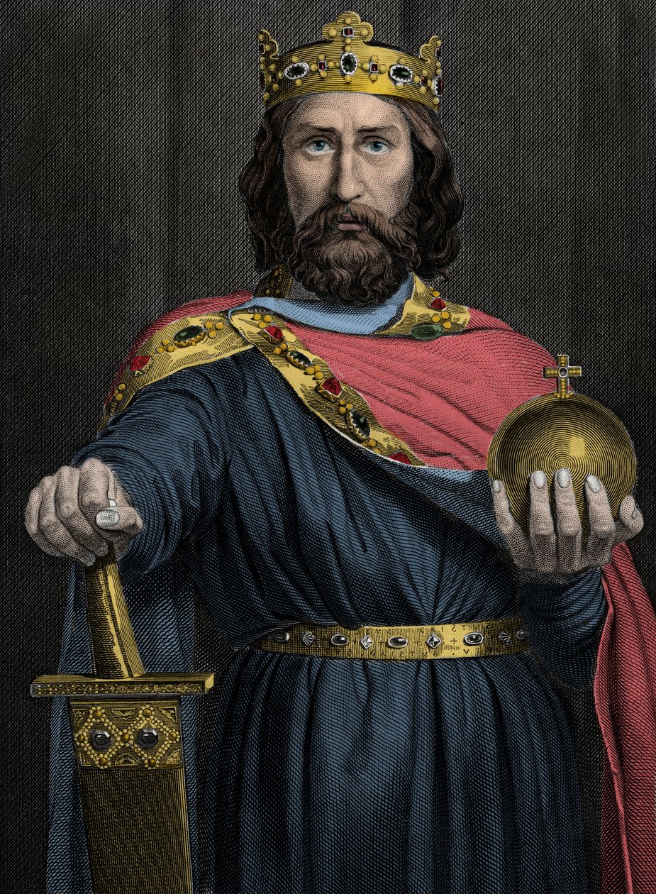 Karol Wielki (Charles I powiedział Wielki, Carolus Magnus, 742-814), Król Franków - Karol Wielki, Król Franków autorstwa Unknown artist