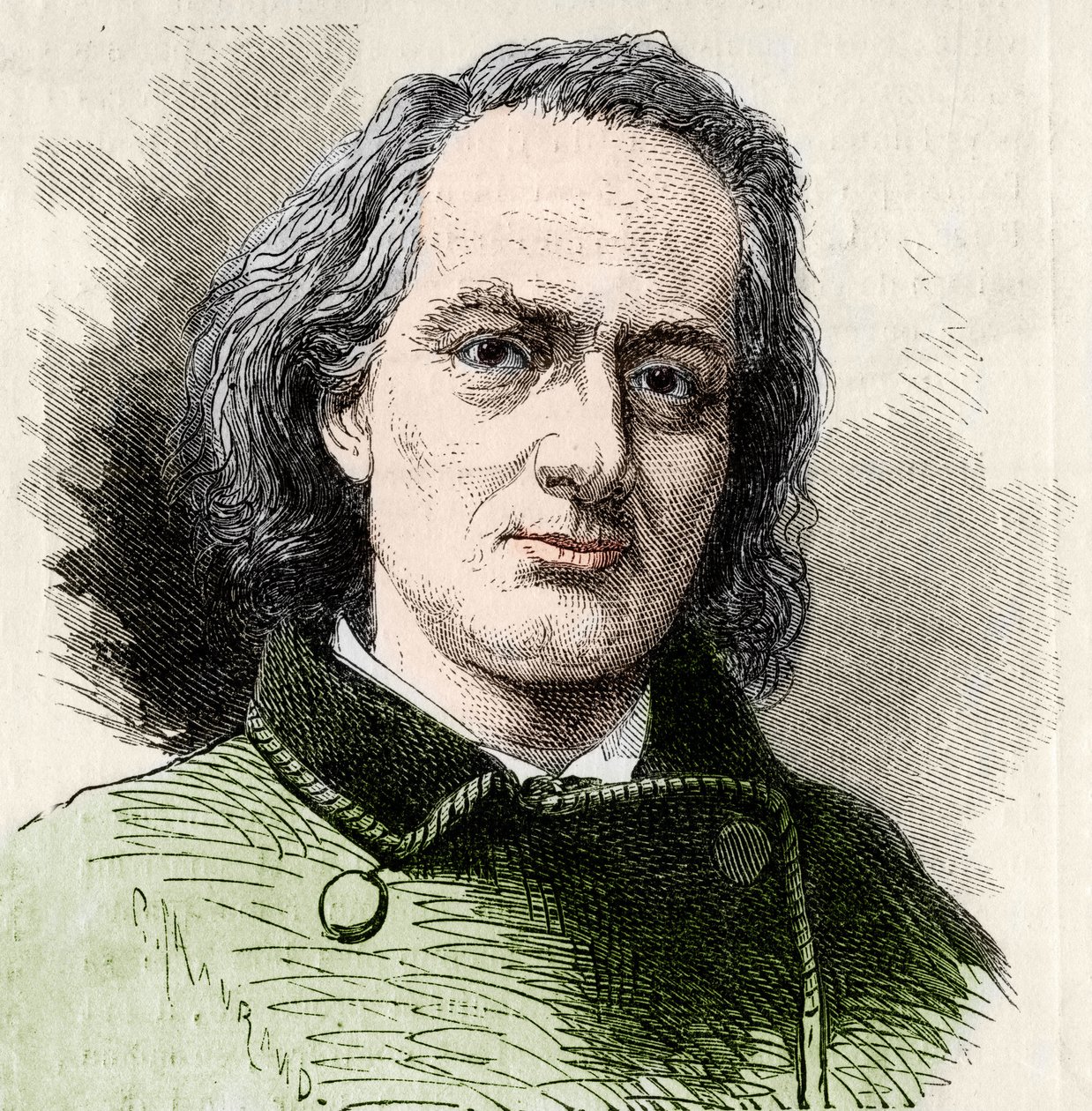 Charles Baudelaire (1821-1867), francuski pisarz według zdjęcia Carjata. autorstwa Unknown artist