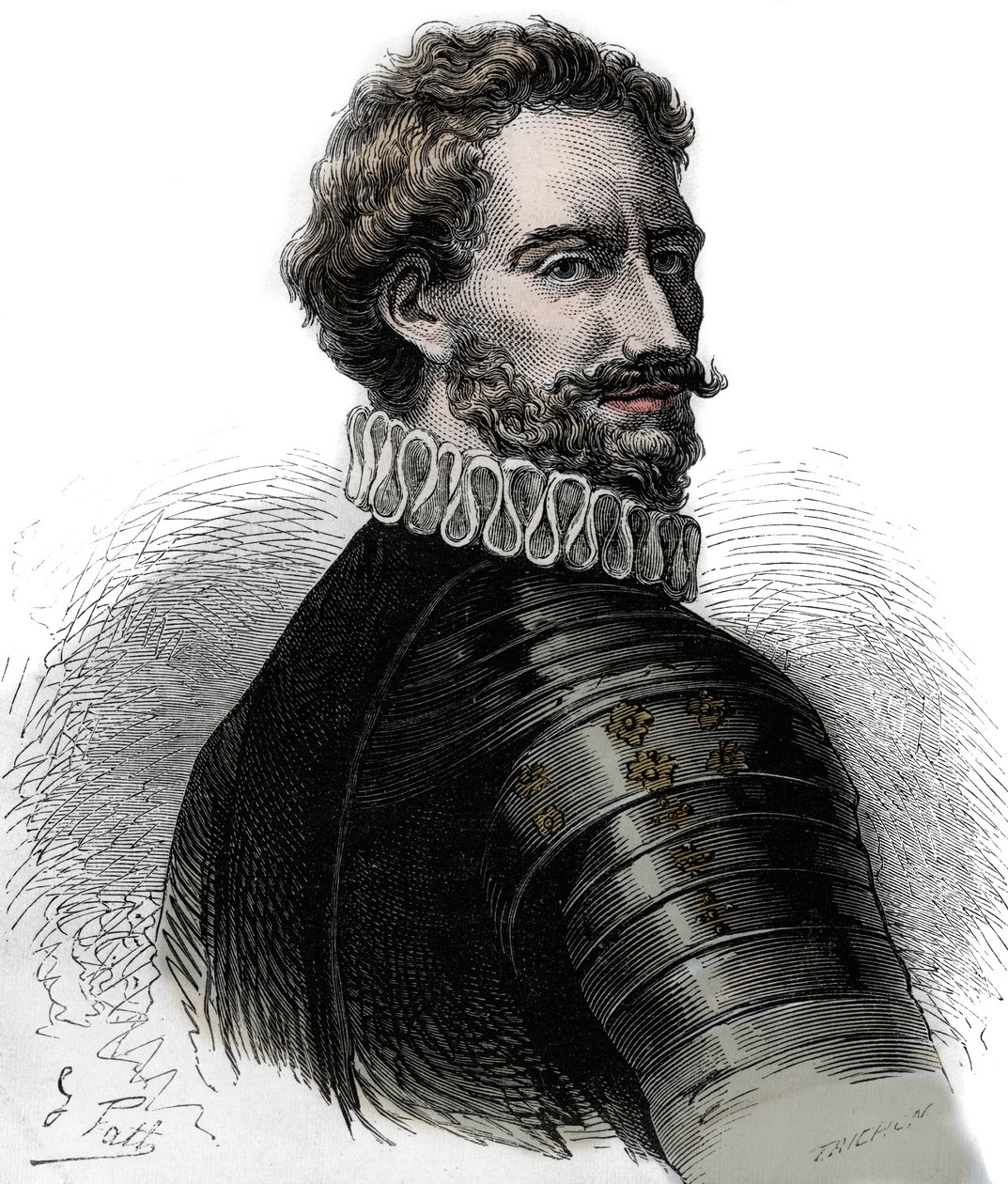 Karol III, książę Burbon - Charles III de Bourbon - Charles de Montpensier (1490-1527), książę Burbon i Connetable Francji. Rycina XIX wieku. autorstwa Unknown artist