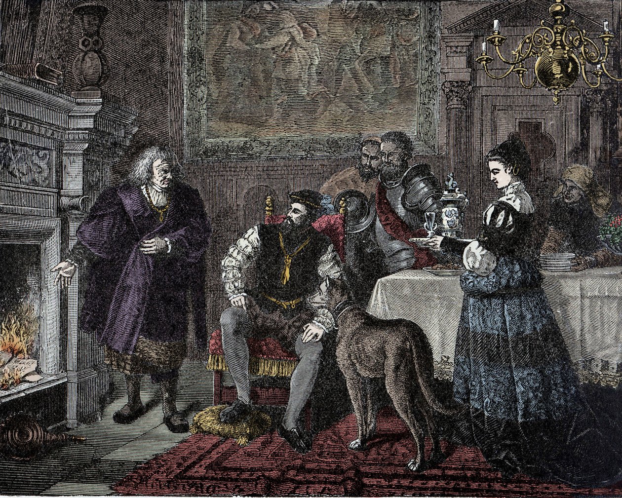 Karol V u Fuggera - Karol V (1500-1558) (Karol Habsburg) otrzymany od bankiera Jacoba Fuggera dit le Riche (1459-1525) w Augsburgu (Niemcy) autorstwa Unknown artist