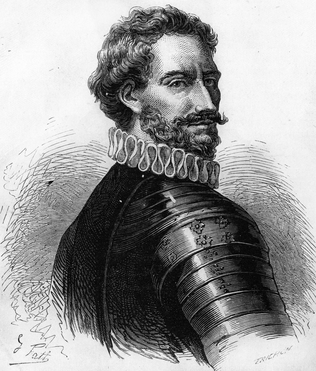 Charles de Montpensier (1490-1527), książę Burbon i Connetable Francji. Rycina XIX wieku. autorstwa Unknown artist