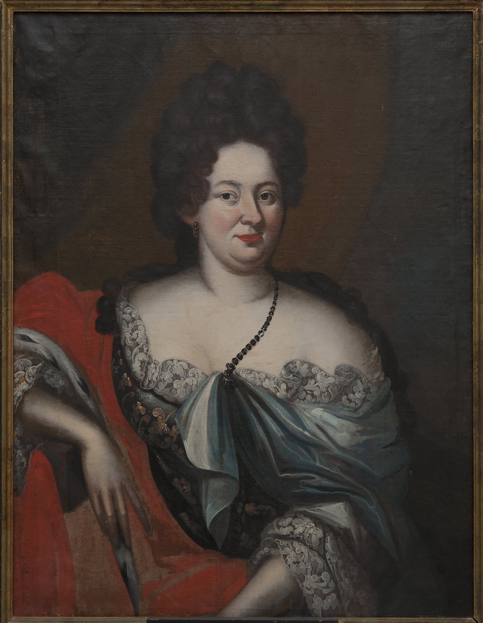Charlotte Sophie, księżna de Courlande - Portret Charlotte Sophie (1651-1728), księżna Kurlandii, Anonim. Olej na płótnie. Wymiar : 98x74 cm. Muzeum Narodowe w Sztokholmie autorstwa Unknown artist