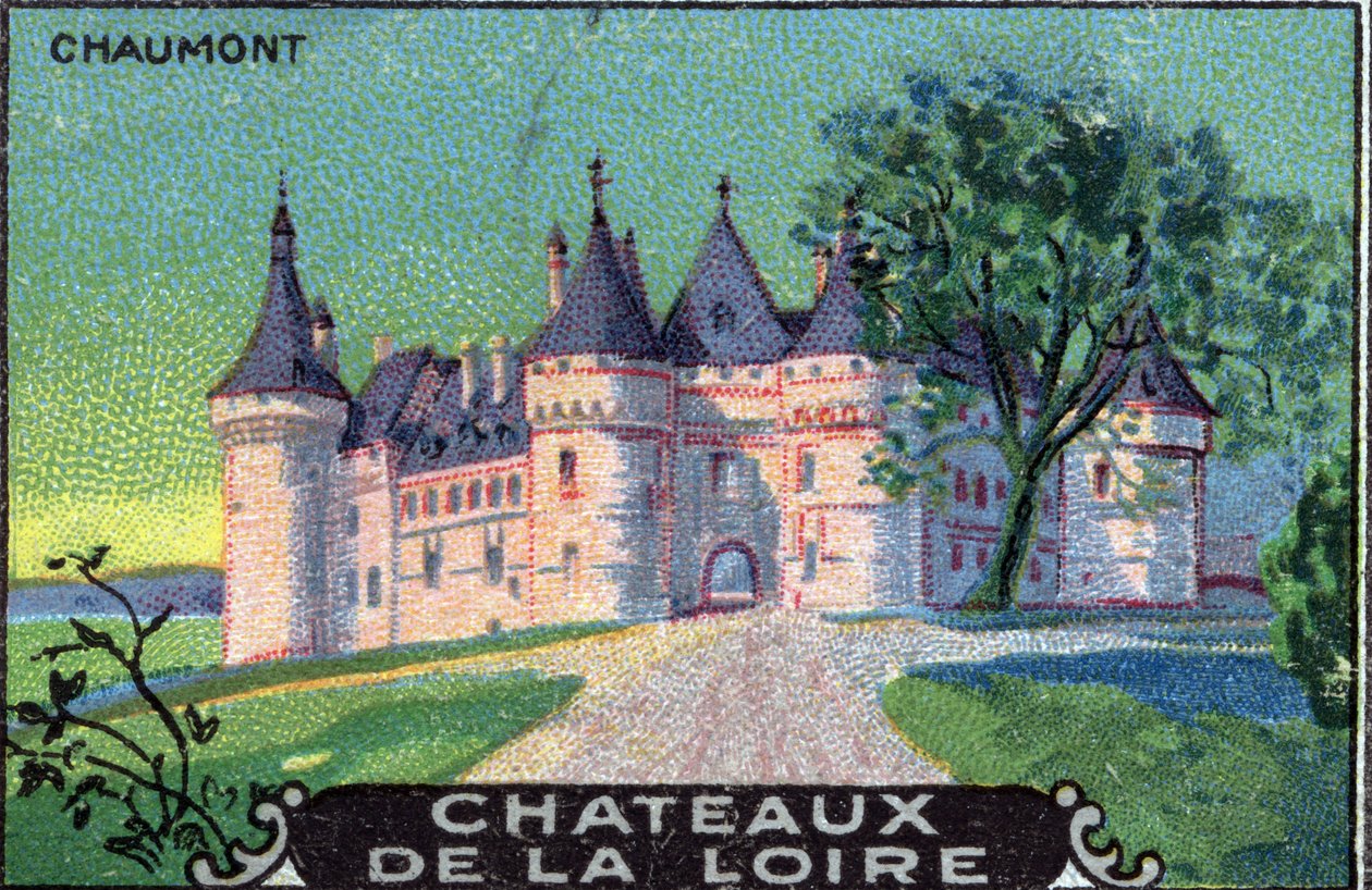 Zamki nad Loarą: Chaumont-sur-Loire, Loir-et-Cher, Centrum, Francja, początek XX wieku (chromo) autorstwa Unknown Artist
