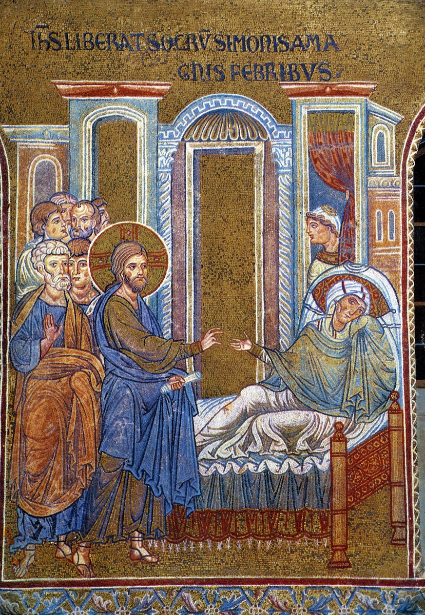 Chrystus i teściowa Piotra autorstwa Unknown artist