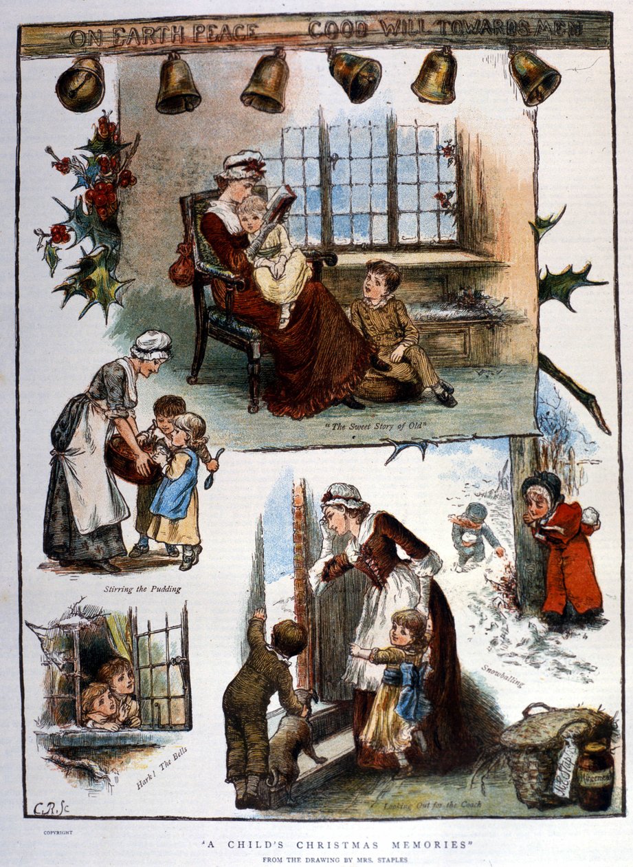 Wspomnienia bożonarodzeniowe, grawerowanie autorstwa Unknown artist