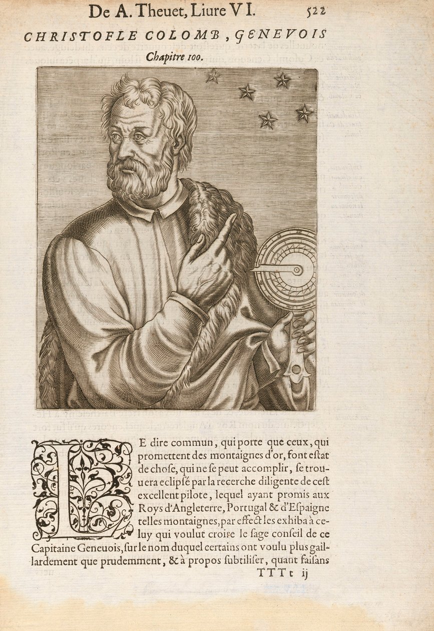 Krzysztof Kolumb korzystający z nawigacji po gwiazdach autorstwa Unknown artist