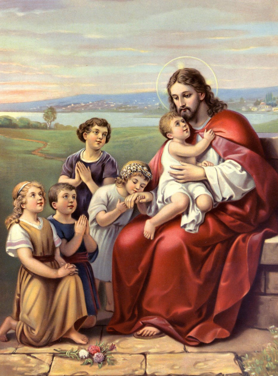 Chromolitografia z końca XIX wieku przedstawiająca życie Chrystusa. autorstwa Unknown artist