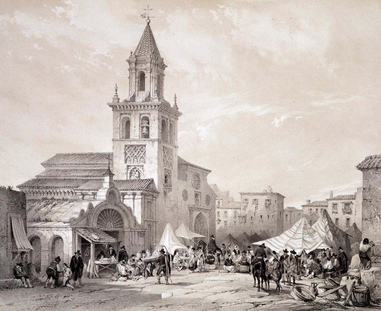 Kościół Feria w Sewilli, „Hiszpania artystyczna i monumentalna słynnych miejsc i zabytków Hiszpanii” autorstwa Don Genaro Pereza de Villa autorstwa Unknown artist