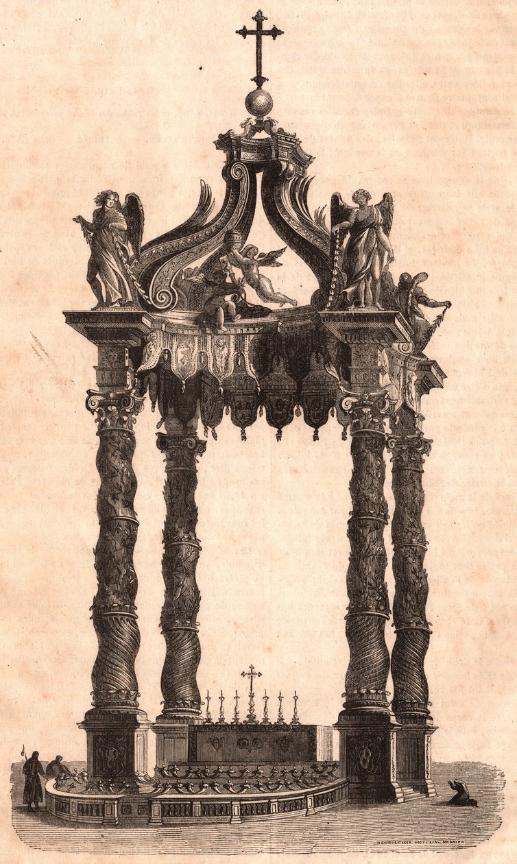 Cyborium w Świętym Piotrze w Rzymie, Włochy autorstwa Unknown