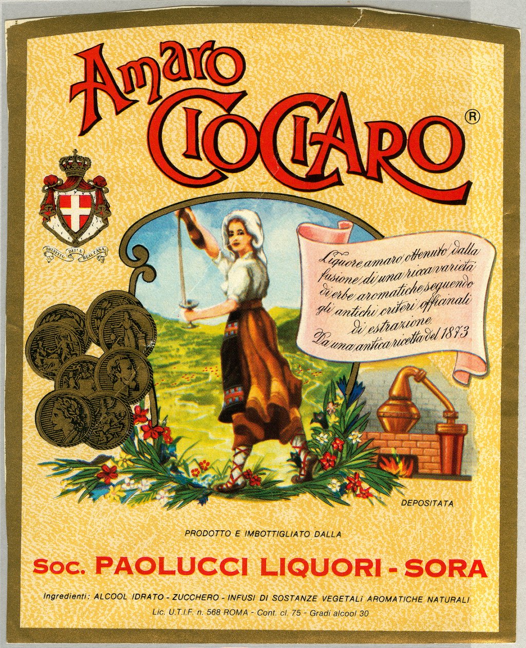 Reklama alkoholu Ciociaro amaro (Chromolitografia, koniec XIX w.) autorstwa Unknown artist