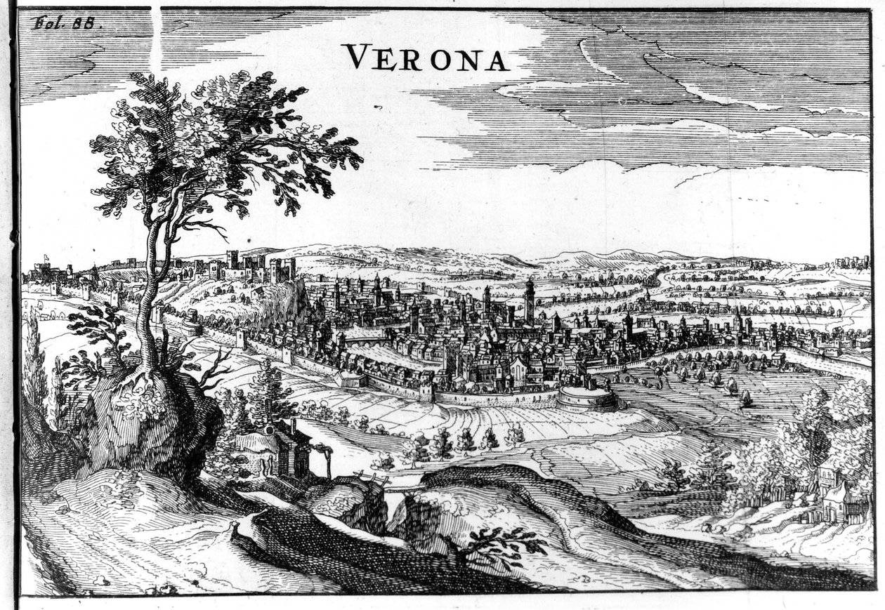 Plan miasta Werony 16. autorstwa Unknown artist