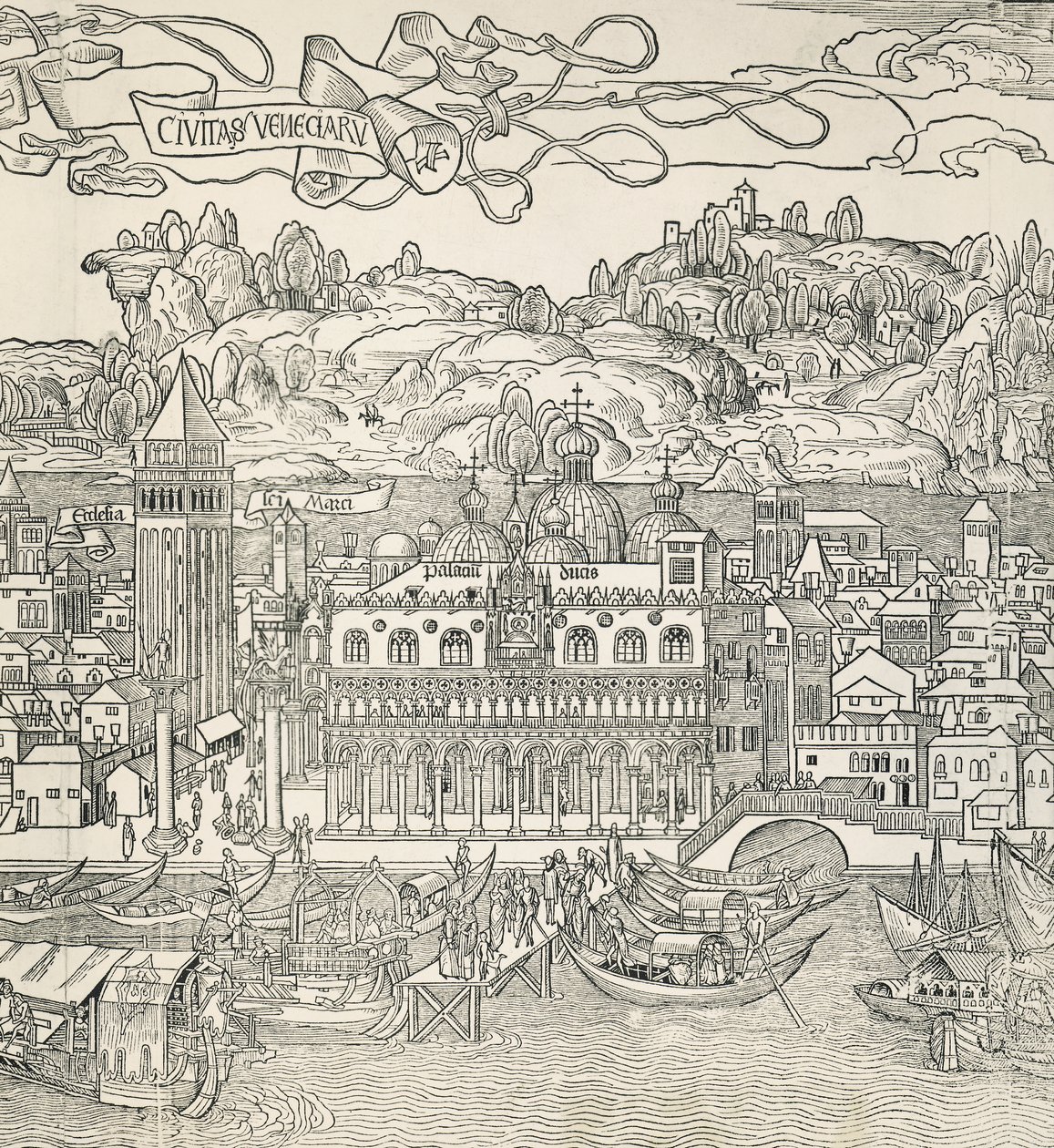 Miasto Wenecja, Włochy, grawer autorstwa Unknown artist