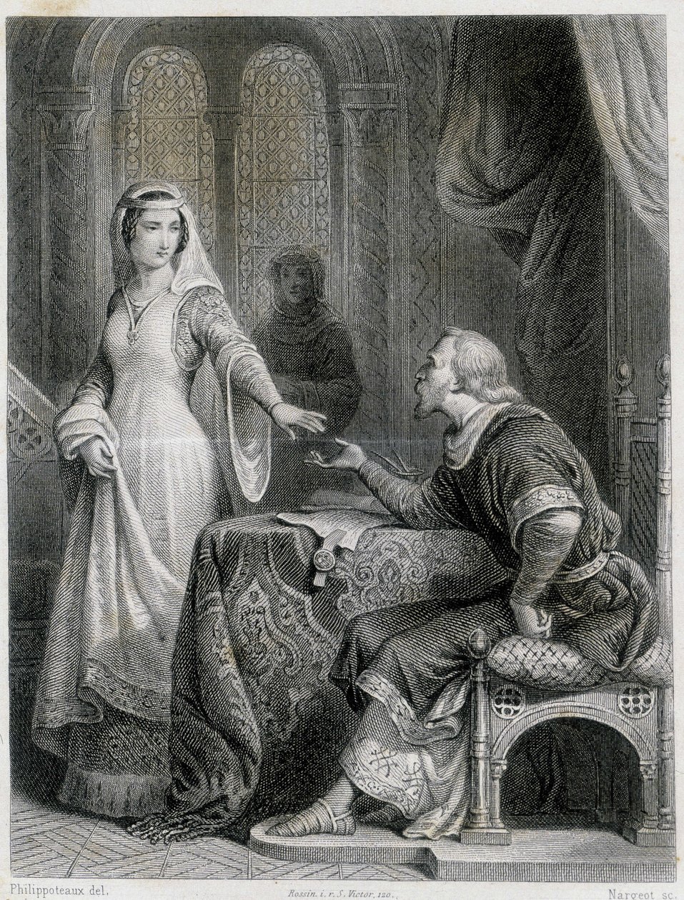 Clarisse de Somerghem. Grawerowanie XIX wieku. autorstwa Unknown artist
