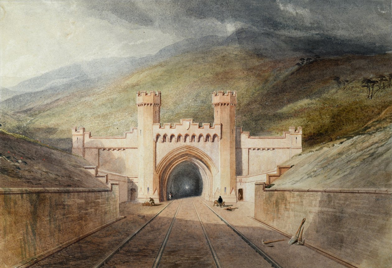 Portal kolejowy tunelu Clayton autorstwa Unknown artist
