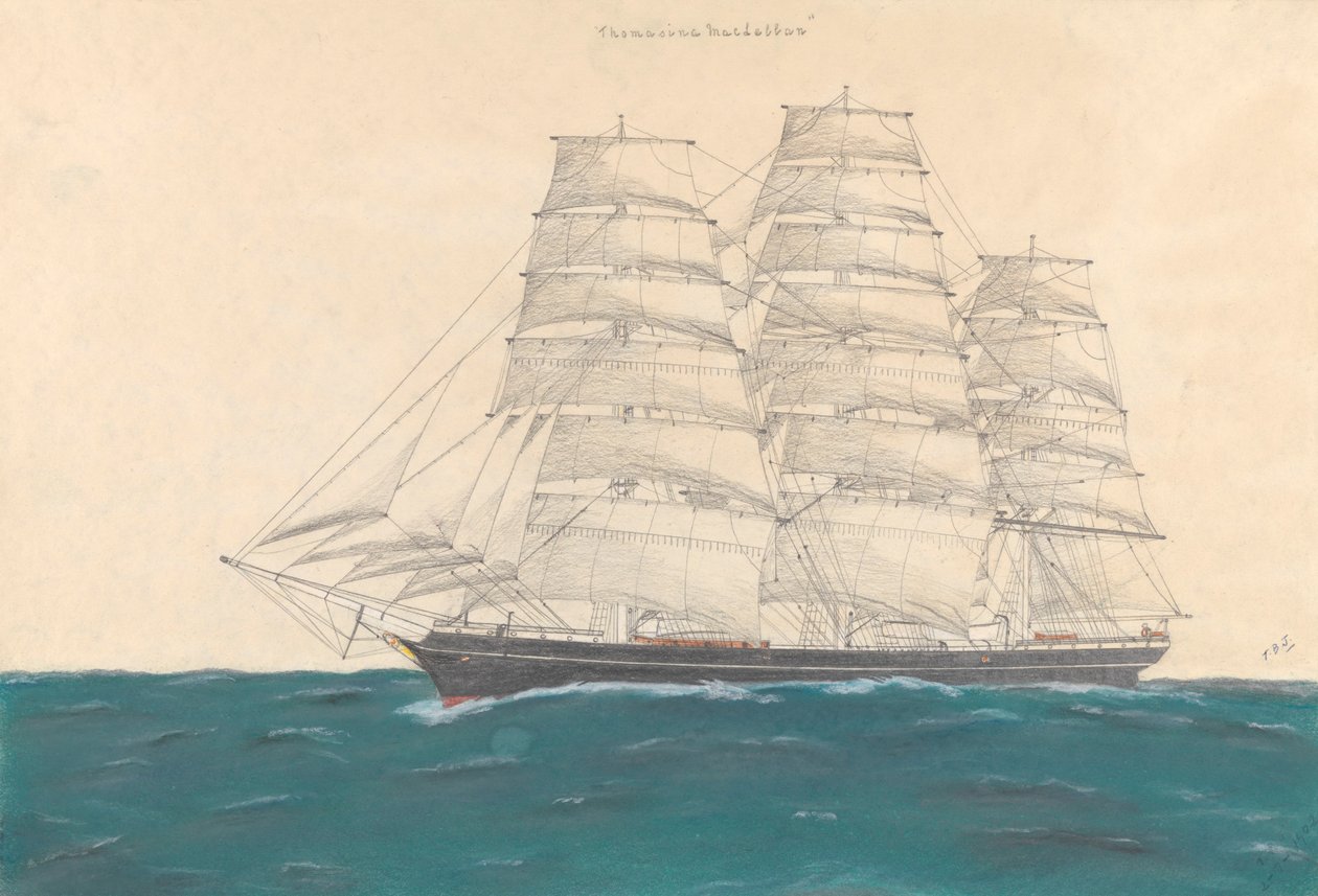 Kliper "Thomasina MacLellan" (1873) autorstwa Unknown Artist