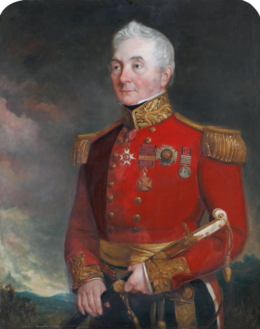 Pułkownik (później generał) Sir James Archibald Hope (1785-1871), w mundurze generalnym oficera autorstwa Unknown artist