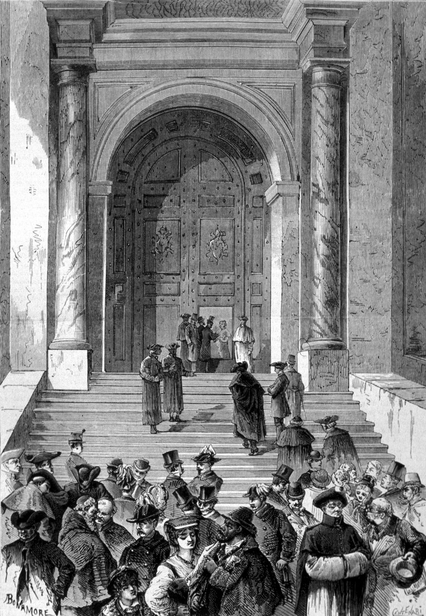 Konklawe, na którym papież Leon XIII. 1878 został wybrany. autorstwa Unknown artist