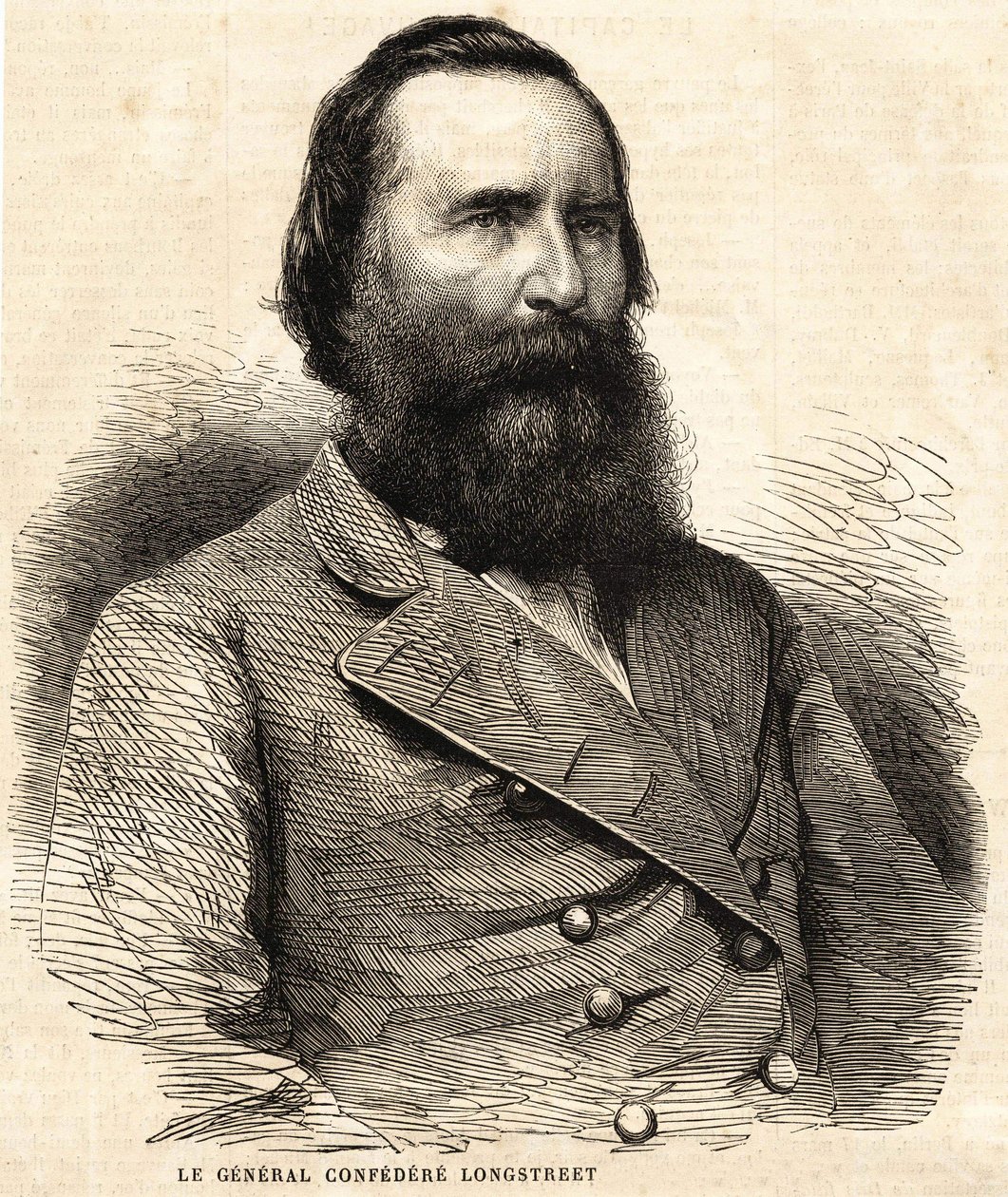 Generał Konfederacji James Longstreet (1821-1904). autorstwa Unknown artist