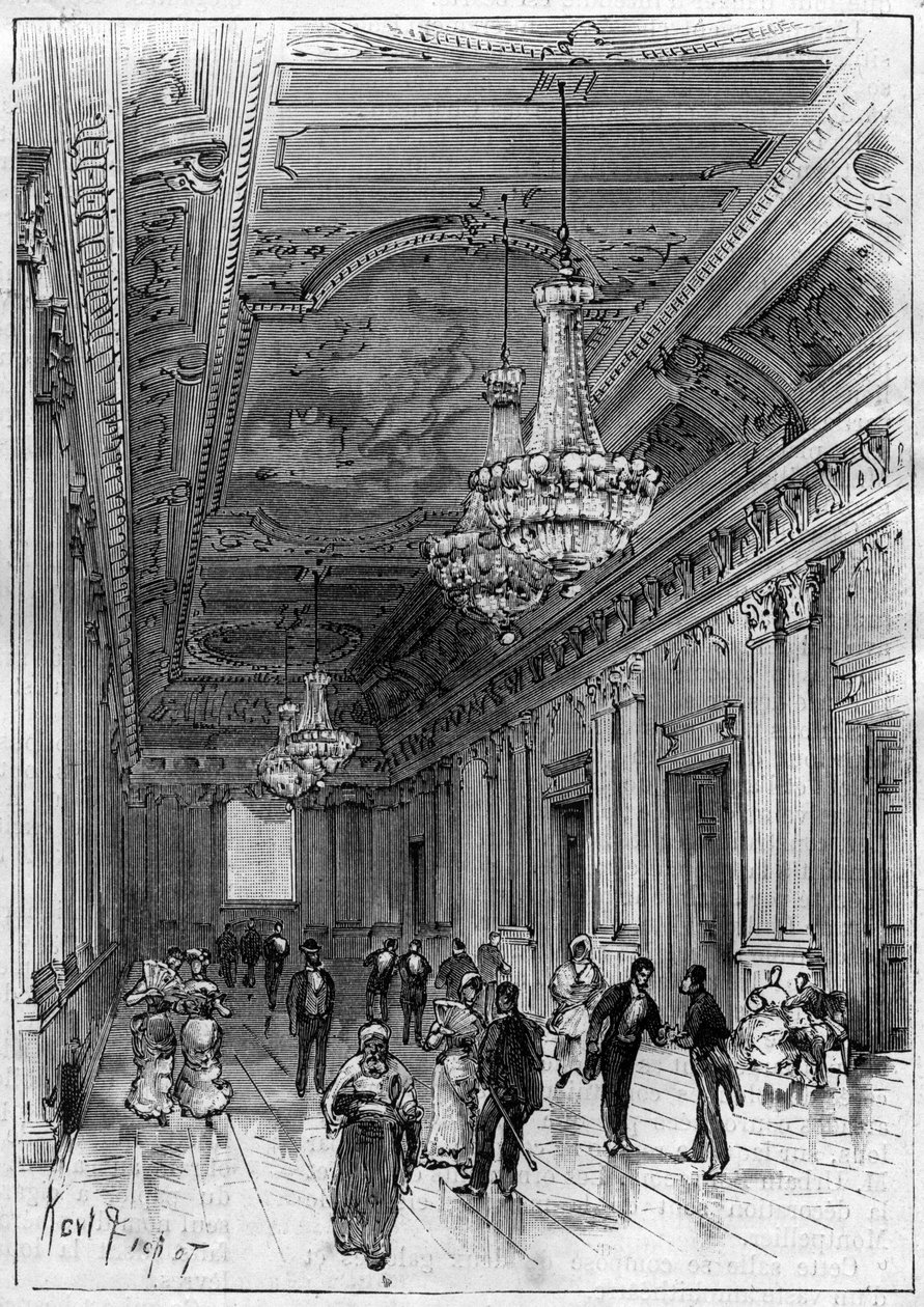 Teatr Konstantyna w Algierii wybudowany przez architekta Paula Jeana Giona (1838-1904) w latach 1877-1883 - galeria dojazdowa autorstwa Unknown artist