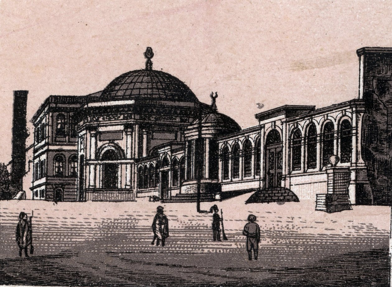 Konstantynopol, Turcja: widok kolumny Brulee (spalonej kolumny). w „” Świat ilustruje 168 odsłon”” Niedatowany (koniec XIX wieku) autorstwa Unknown artist