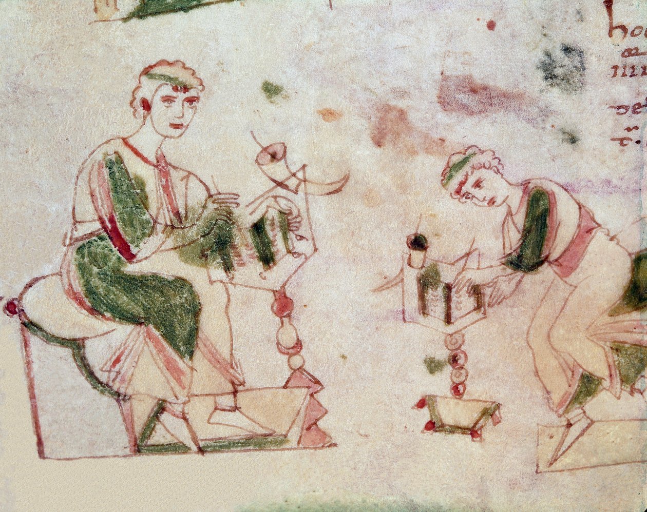 Kopiści, detal (miniatura autorstwa Unknown artist