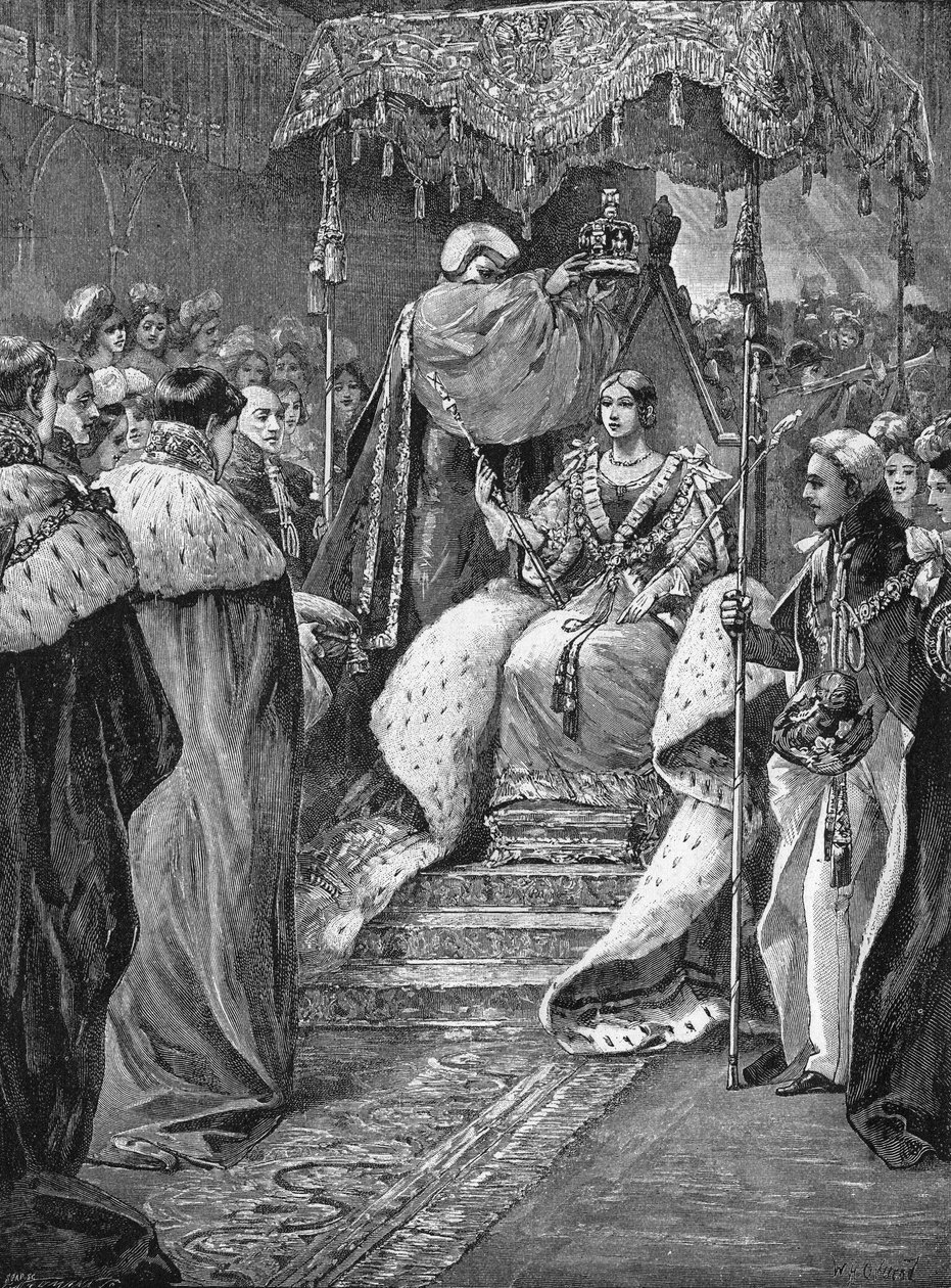 Koronacja królowej Wiktorii Iere of Angleterre, Londyn, Opactwo Westminsterskie, 28 czerwca autorstwa Unknown artist