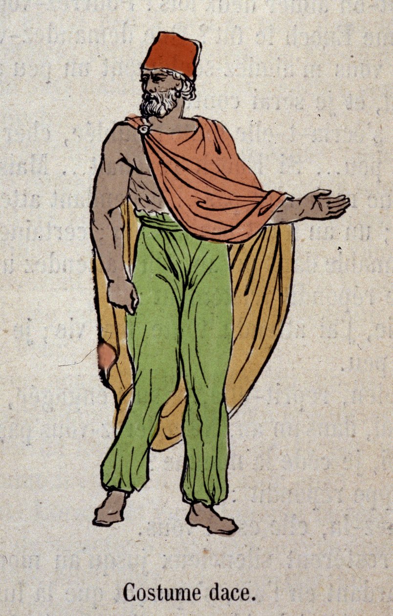 Kostium dla mężczyzny mieszkającego w Dacie (Dace). autorstwa Unknown artist