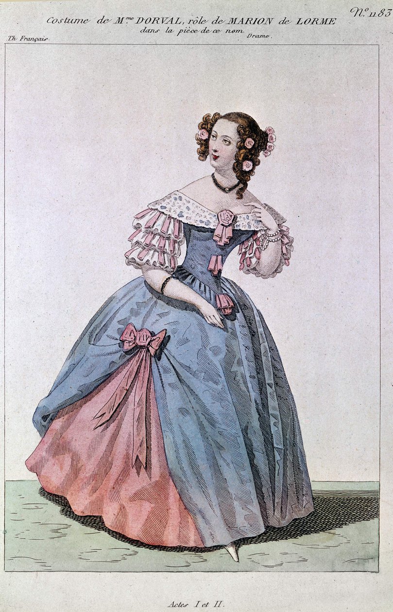 Kostium Madame Dorval w roli Marion de Lorme autorstwa Victora Hugo. autorstwa Unknown artist