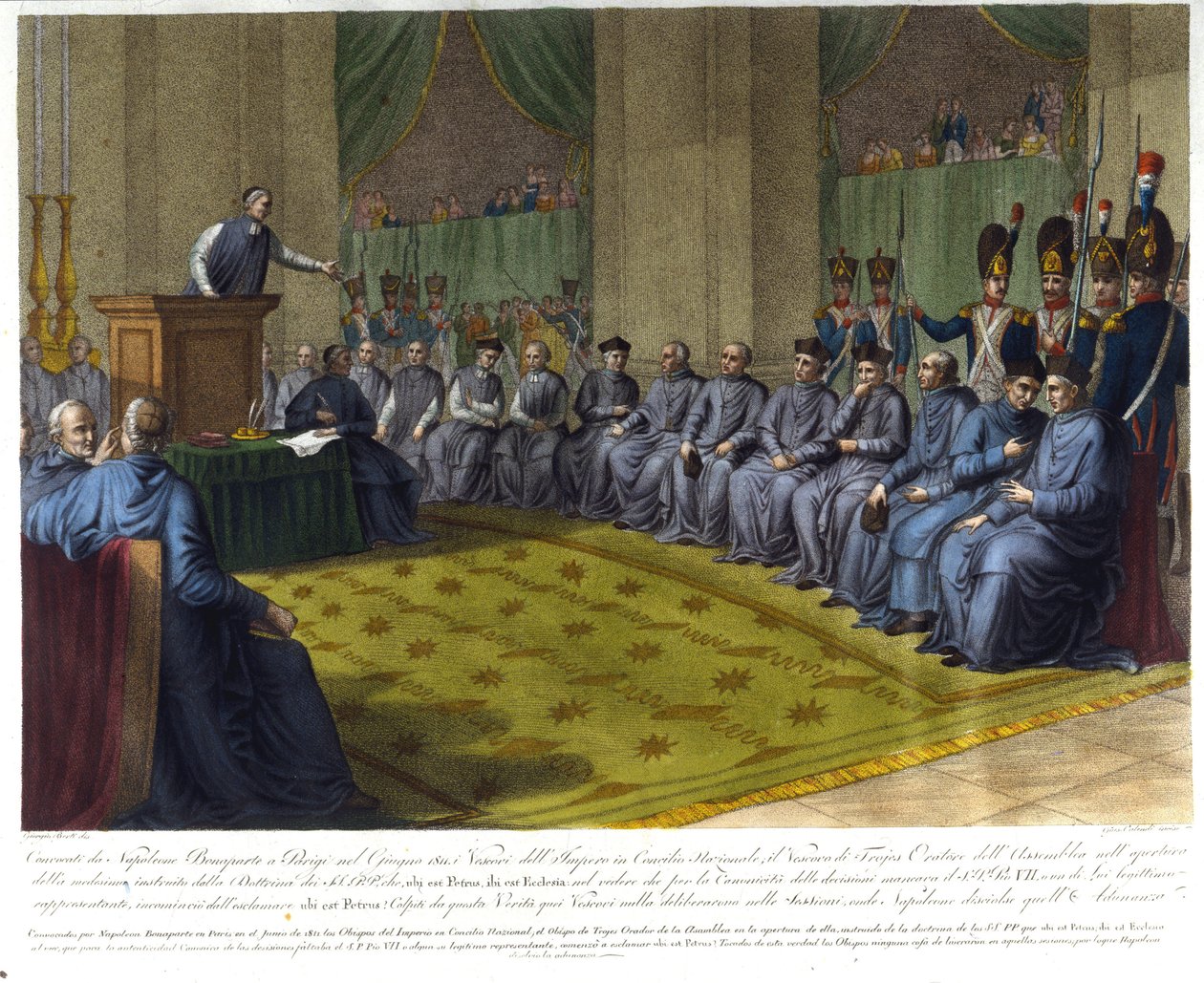 Sobór Biskupów Cesarstwa zwołany przez Napoleona Bonaparte w Paryżu. 1811. autorstwa Unknown artist