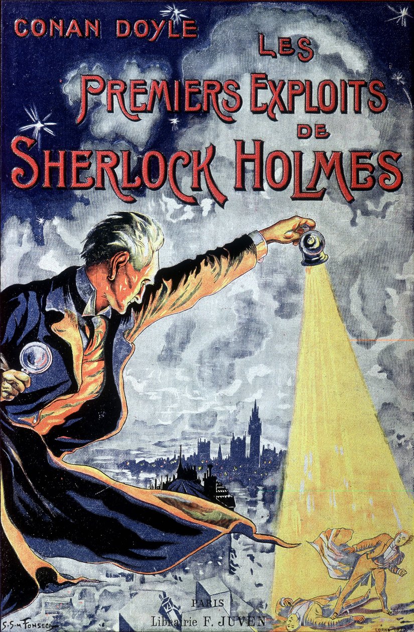 Okładka „” Les Premiers exploits de Sherlock Holmes””” autorstwa Conana Doyle