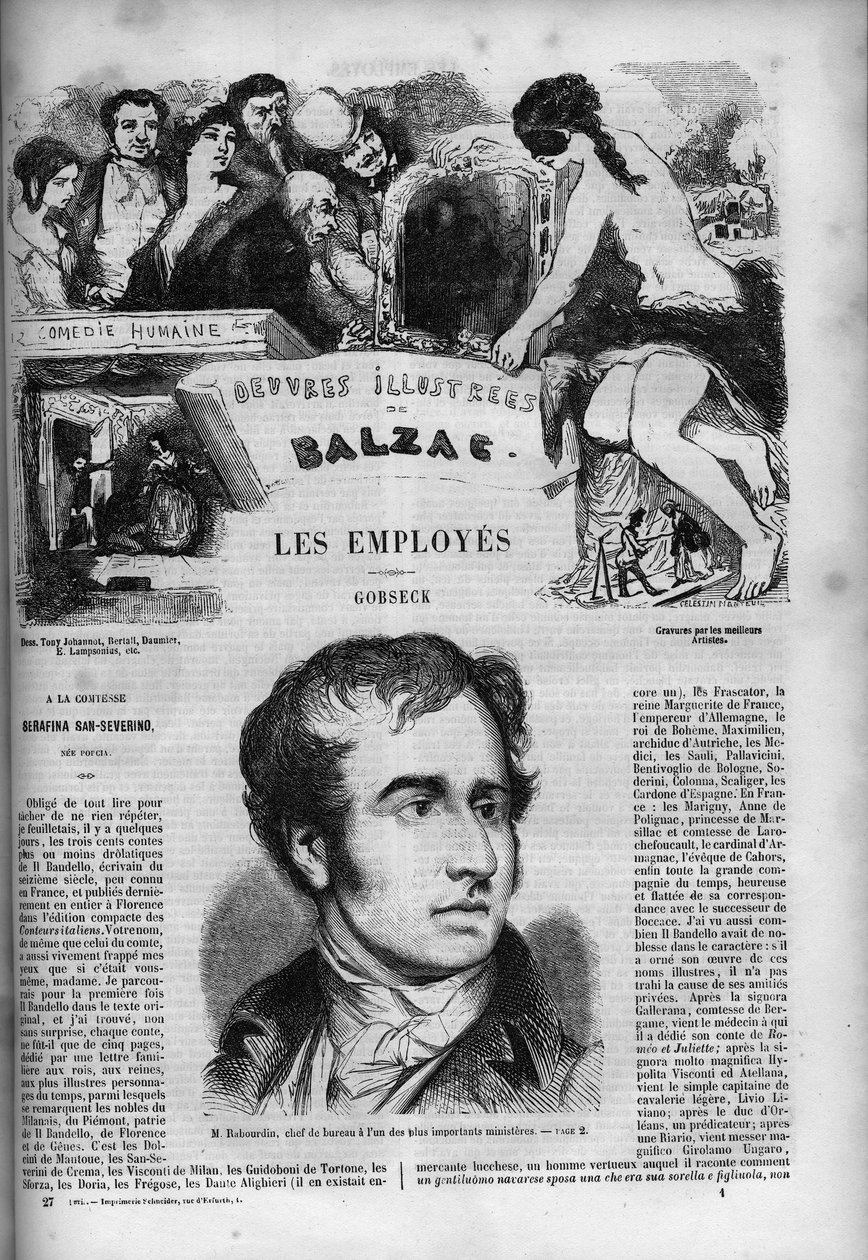 Okładka do powieści „Les Employes” autorstwa Unknown artist